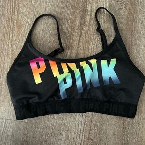 PINK Victoria's Secret Women's Black Sports Bra